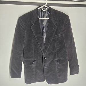 David Taylor Men's Black Corduroy Blazer Jacket
